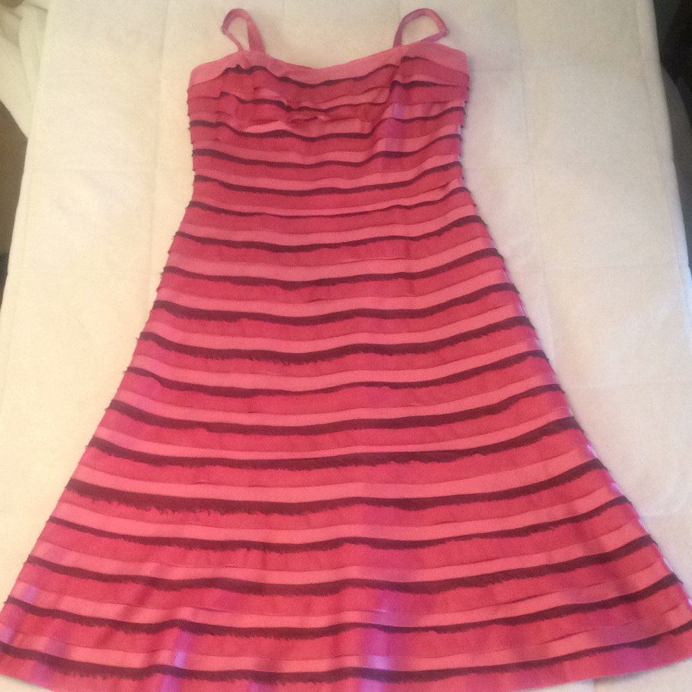 BCBGMaxAzria silk pink bodycon summer dress 10